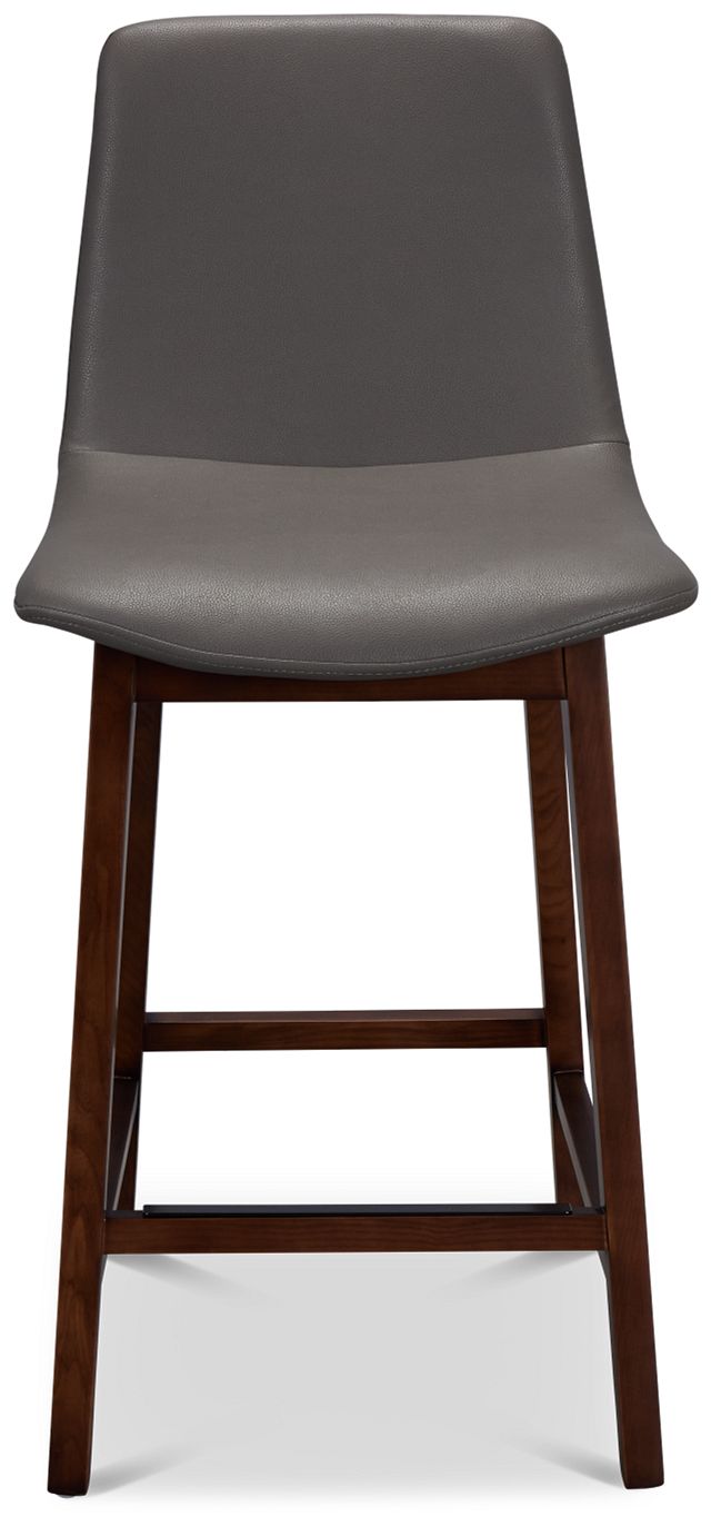 Hamilton Dark Gray Micro 24" Upholstered Barstool