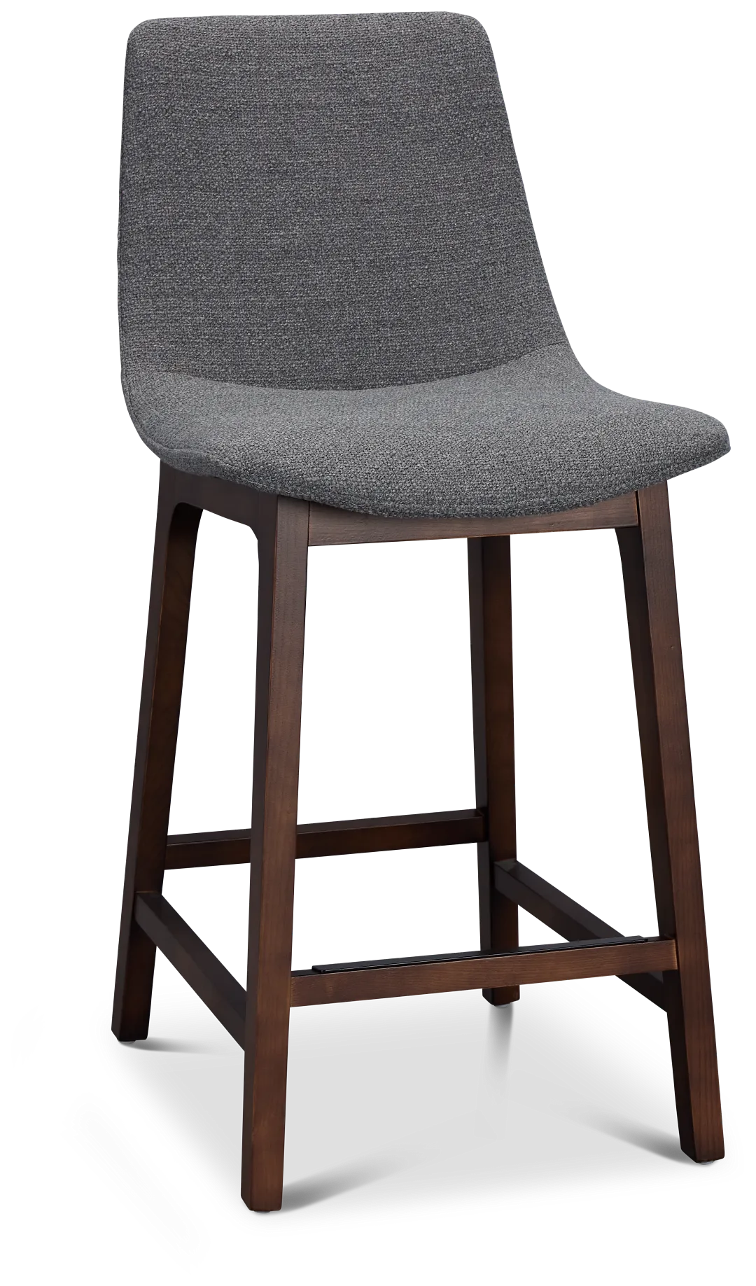 Hamilton Dark Gray Fabric 24" Upholstered Barstool