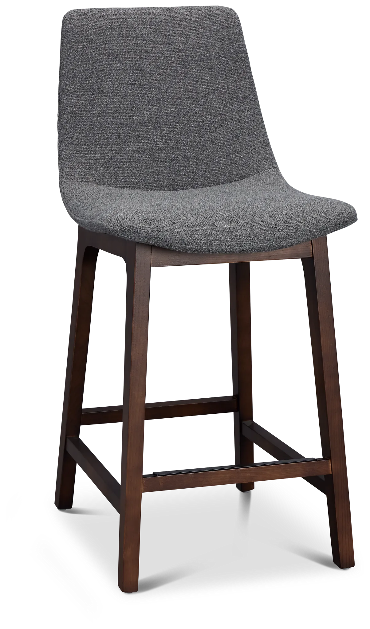 Hamilton Dark Gray Fabric 24" Upholstered Barstool