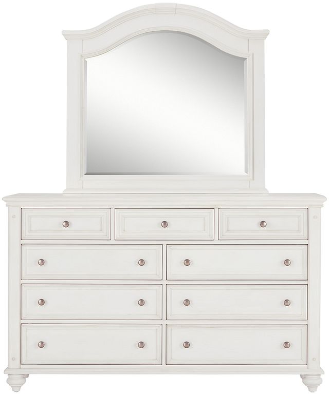 Savannah Ivory Arched Dresser & Mirror