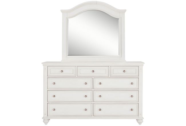 Savannah Ivory Arched Dresser & Mirror