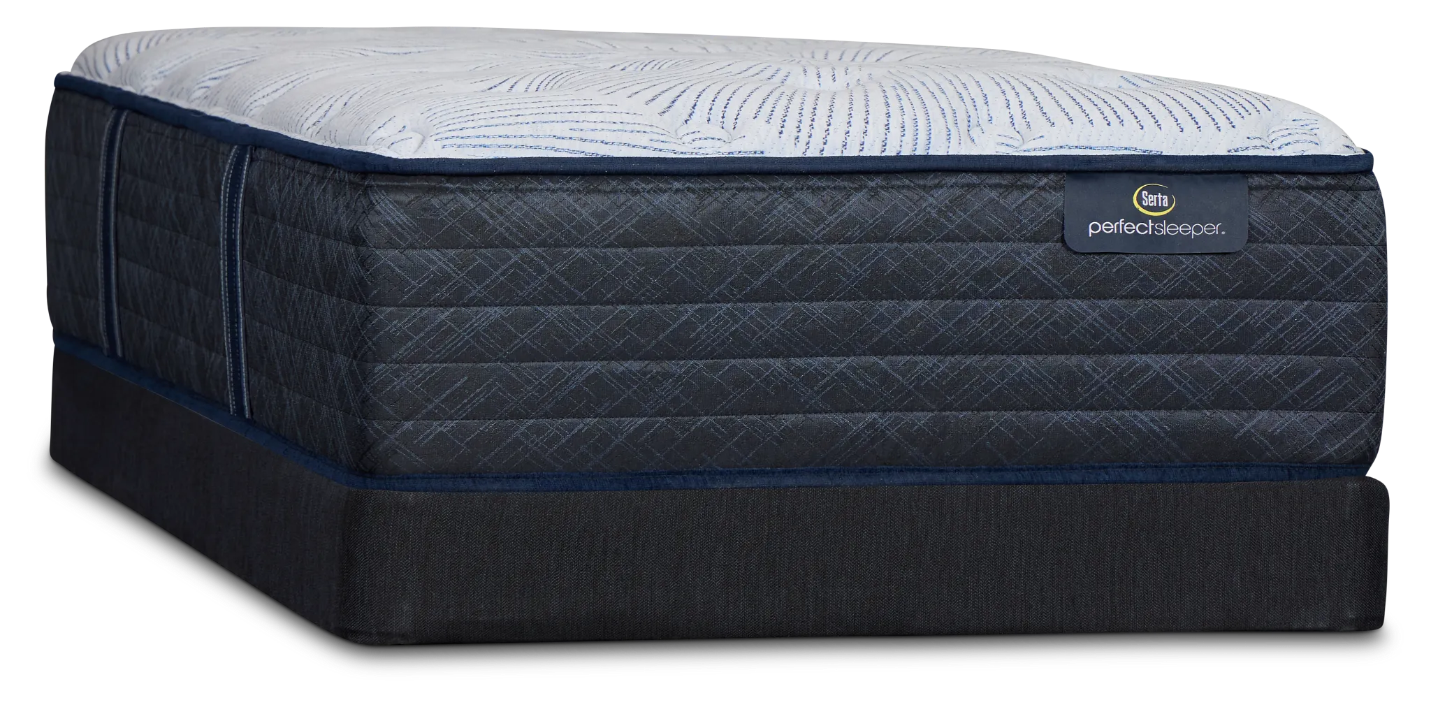 Serta Perfect Sleeper Blue Lagoon Nights Plush Low-profile Mattress Set