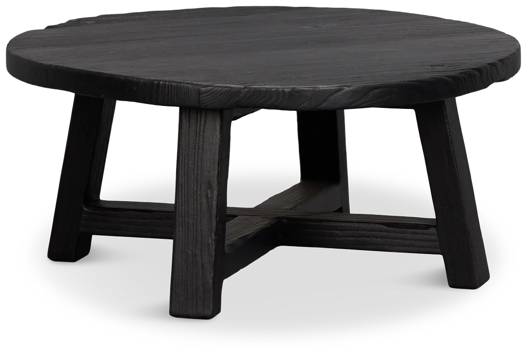 Ronan Black Round Coffee Table