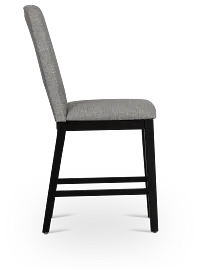 Oxford Graycurved 24" Upholstered Barstool