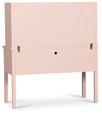 Charleston Pink 3-drawer Desk & Hutch