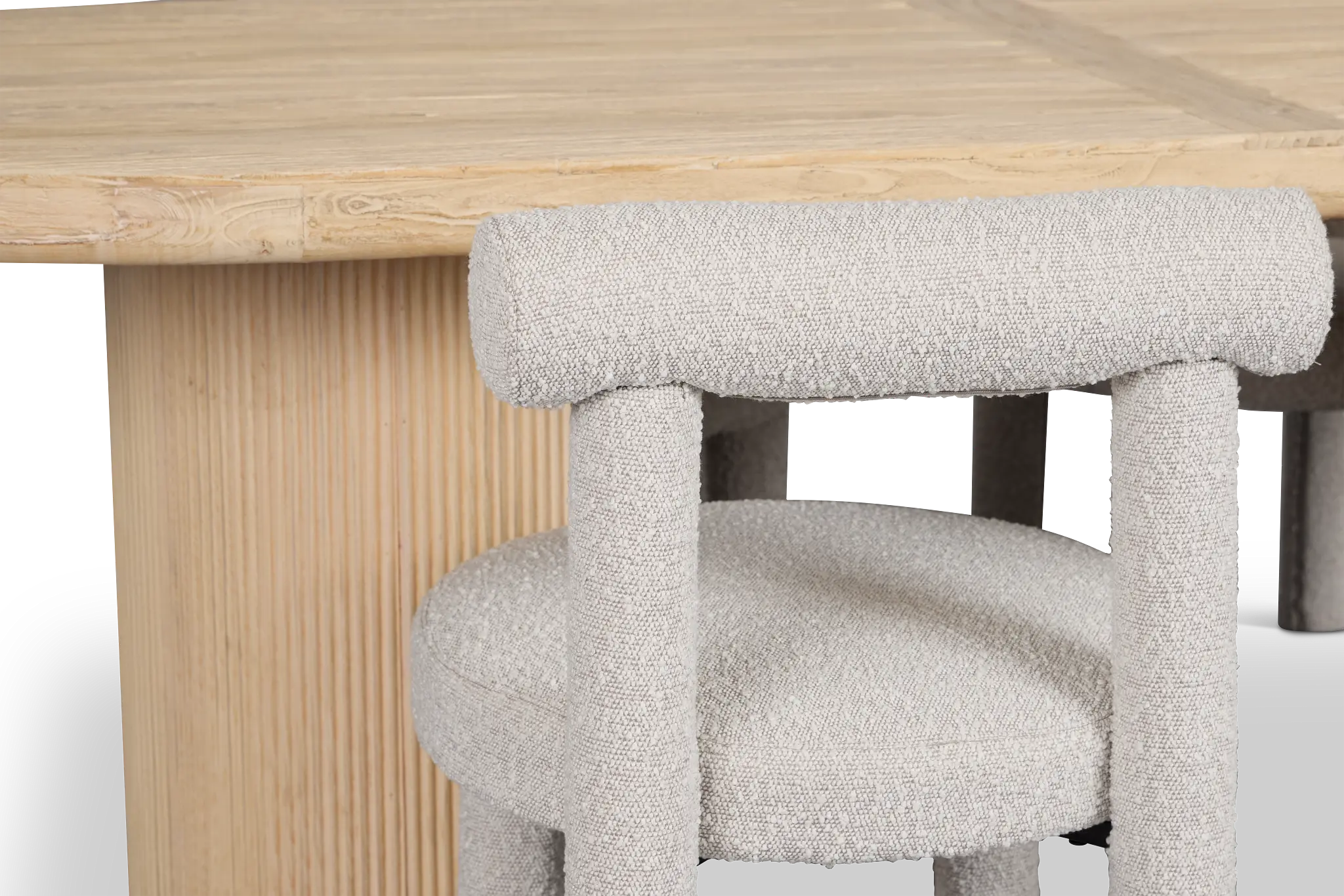 Clayton Light Tone Oval Table & 4 Upholstered Chairs Clayton Light Tone Oval Table & 4 Upholstered Chairs