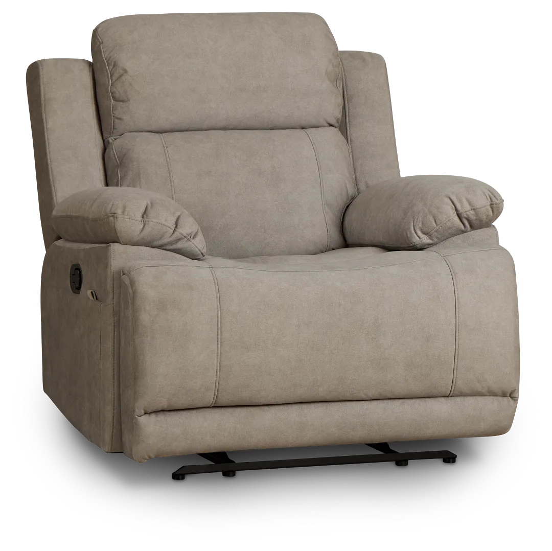 Benson Beige Micro Recliner
