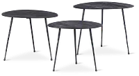 Reef Black Set Of 3 Nesting Tables