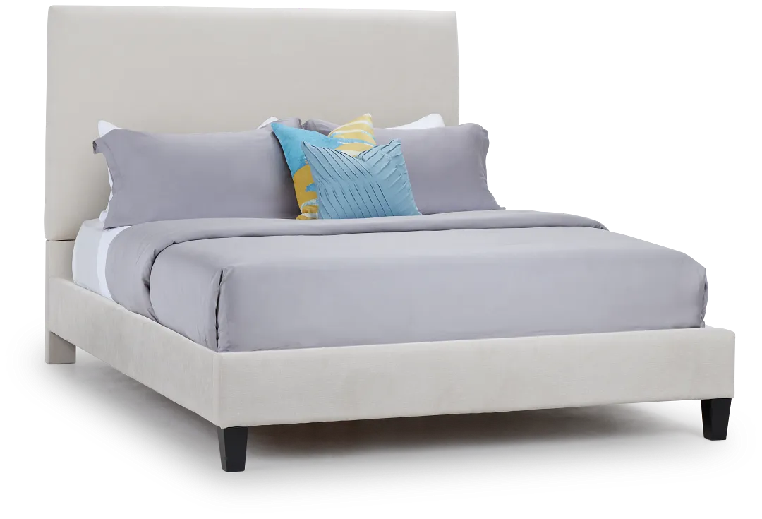 Lucy Taupe Uph Platform Bed