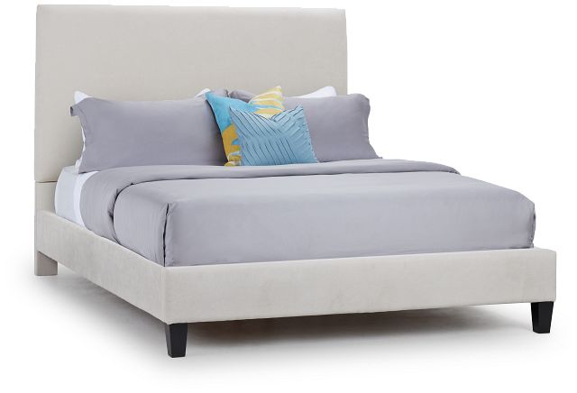 Lucy Taupe Uph Platform Bed (2)