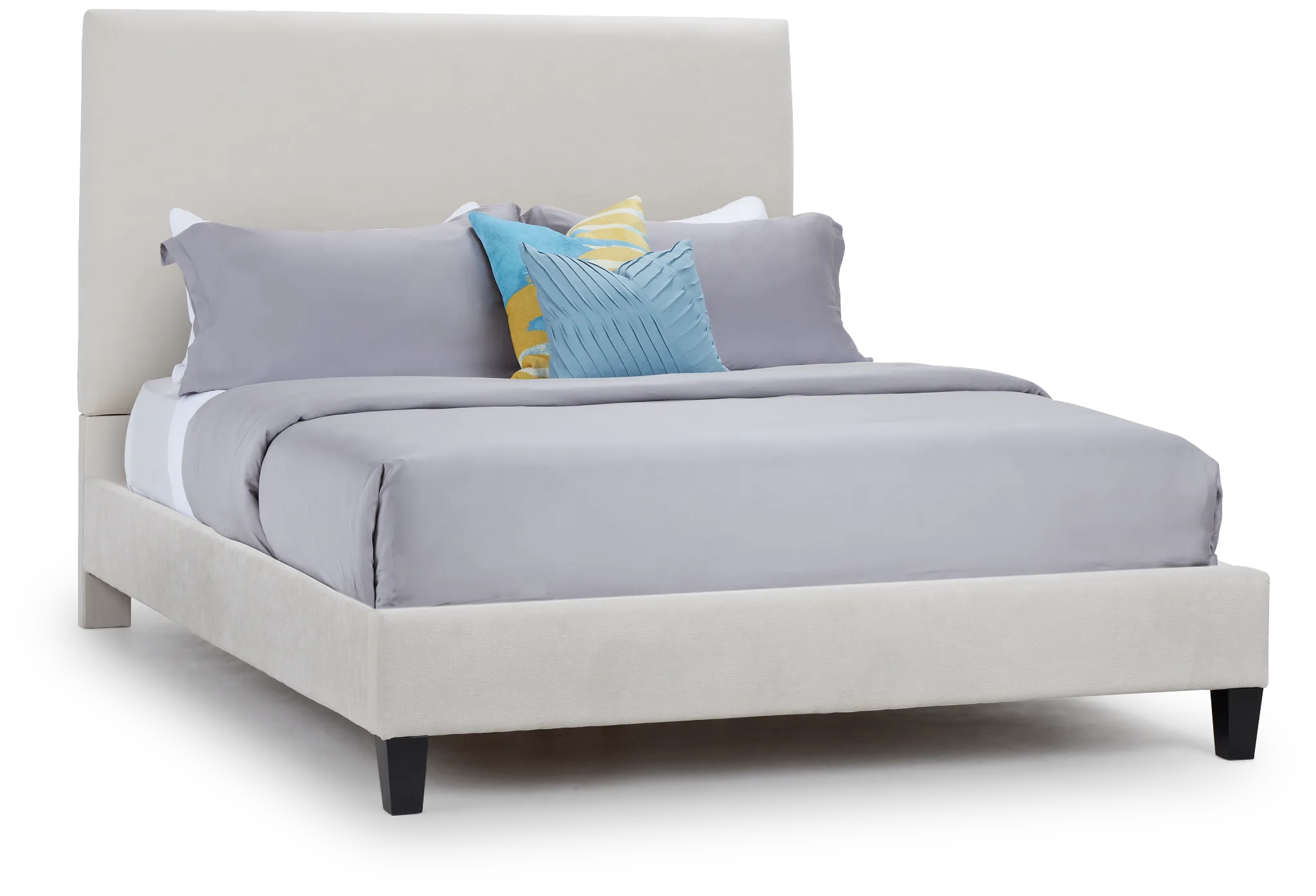 Lucy Taupe Uph Platform Bed
