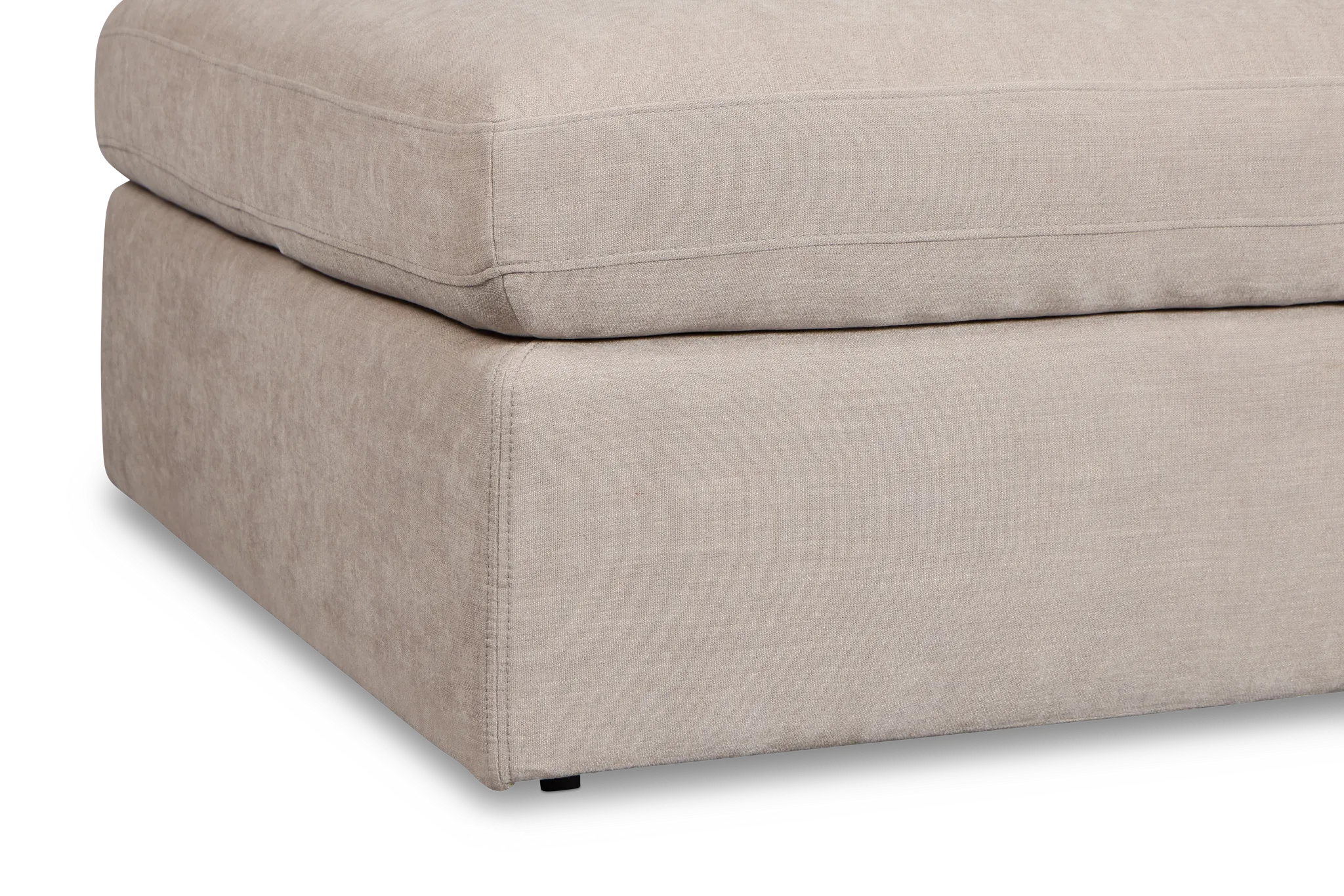 Breeze Taupe Fabric Ottoman