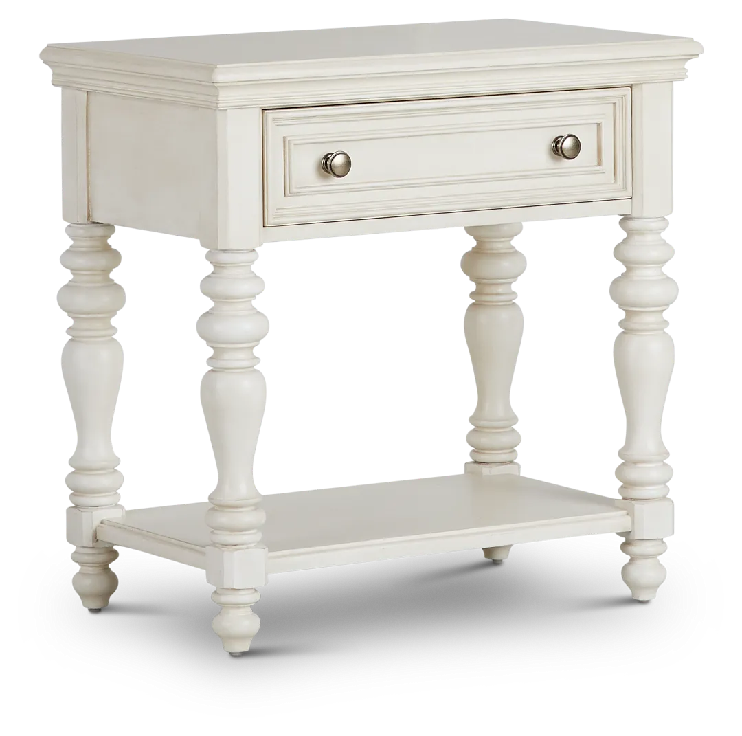 Savannah Ivory 1-drawer Nightstand