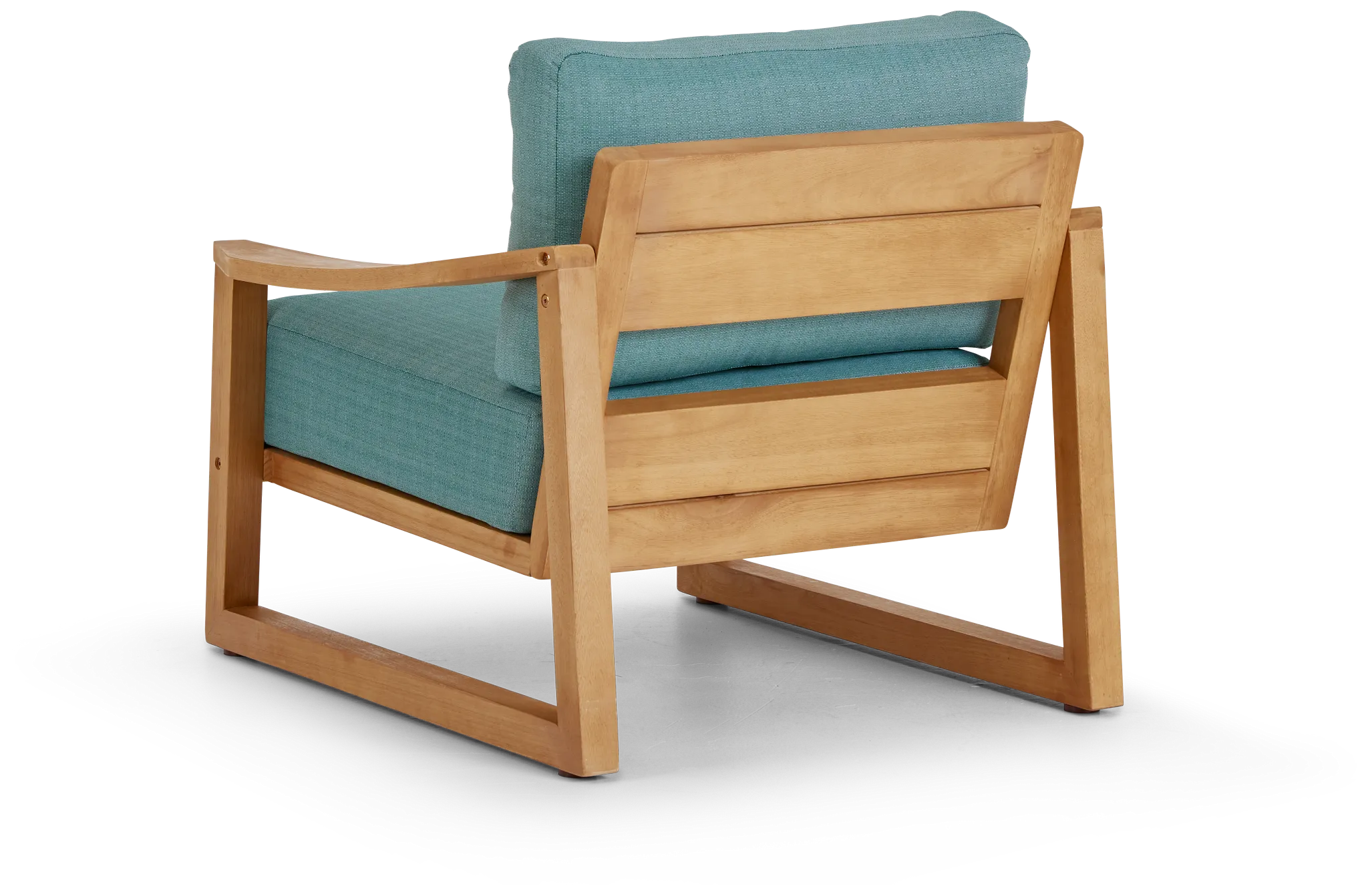 Tobago Light Tone Chair With Teal Cushion