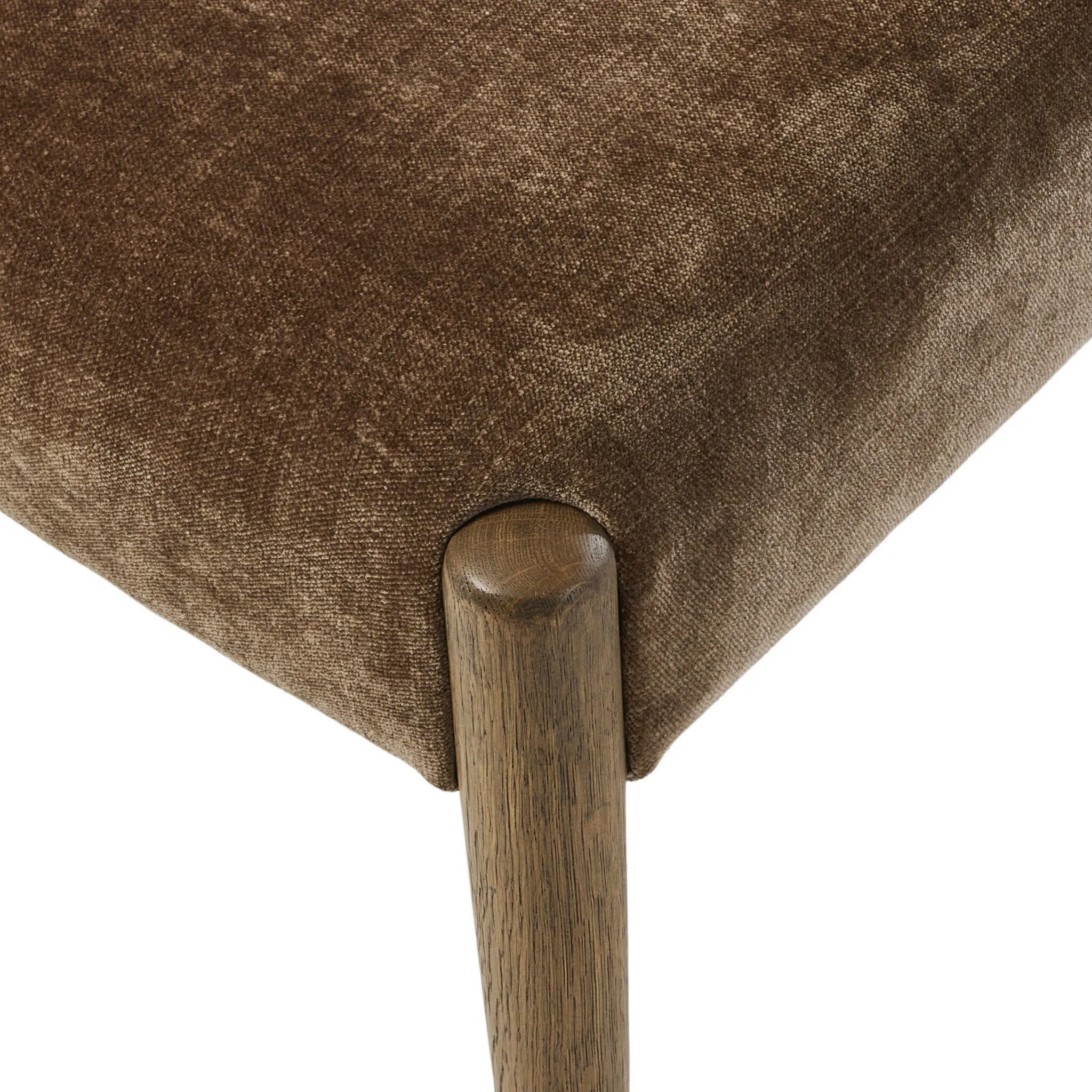 Four Hands Jayla Brown Velvet Upholstered Side Chair