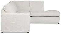 Miller Light Gray Fabric Right Bumper Sectional