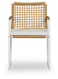 Sunrise White Teak Arm Chair