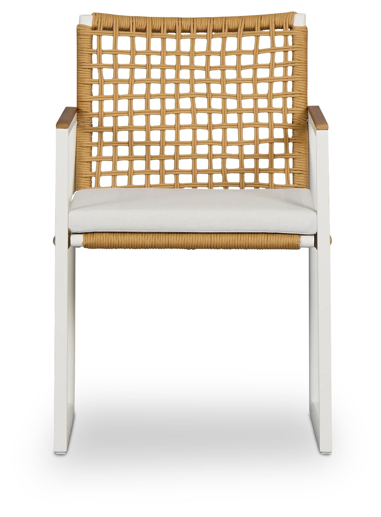 Sunrise White Teak Arm Chair