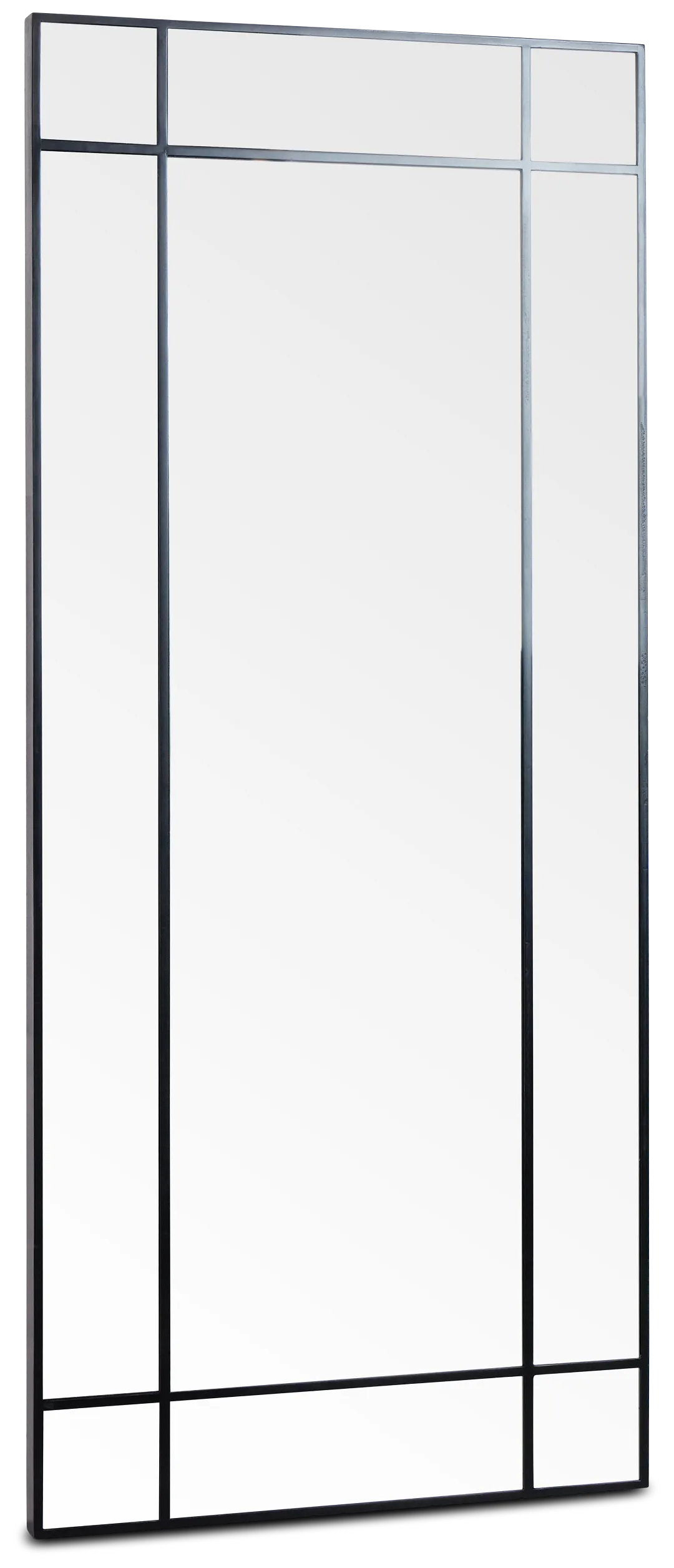 Virgil Black Wood Floor Mirror