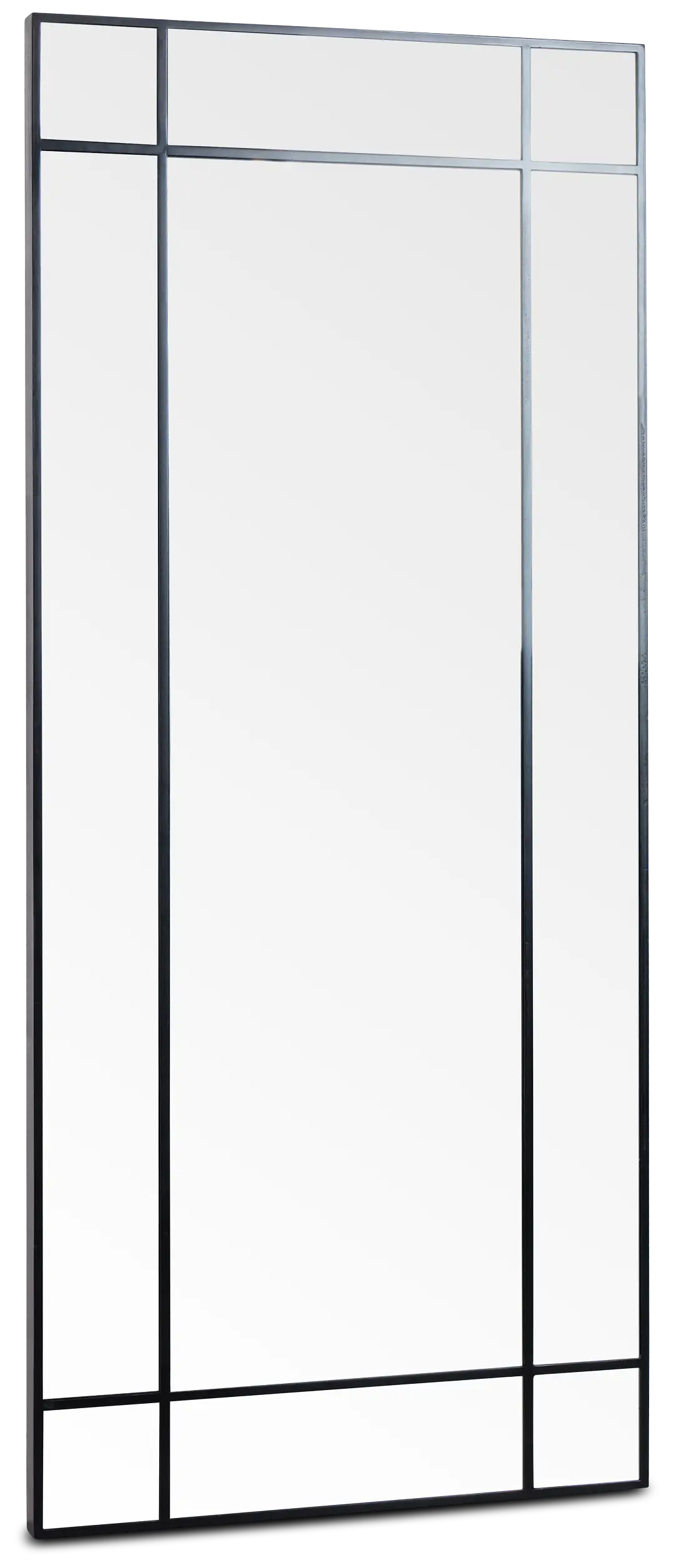 Virgil Black Wood Floor Mirror Virgil Black Wood Floor Mirror