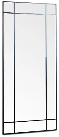 Virgil Black Wood Floor Mirror