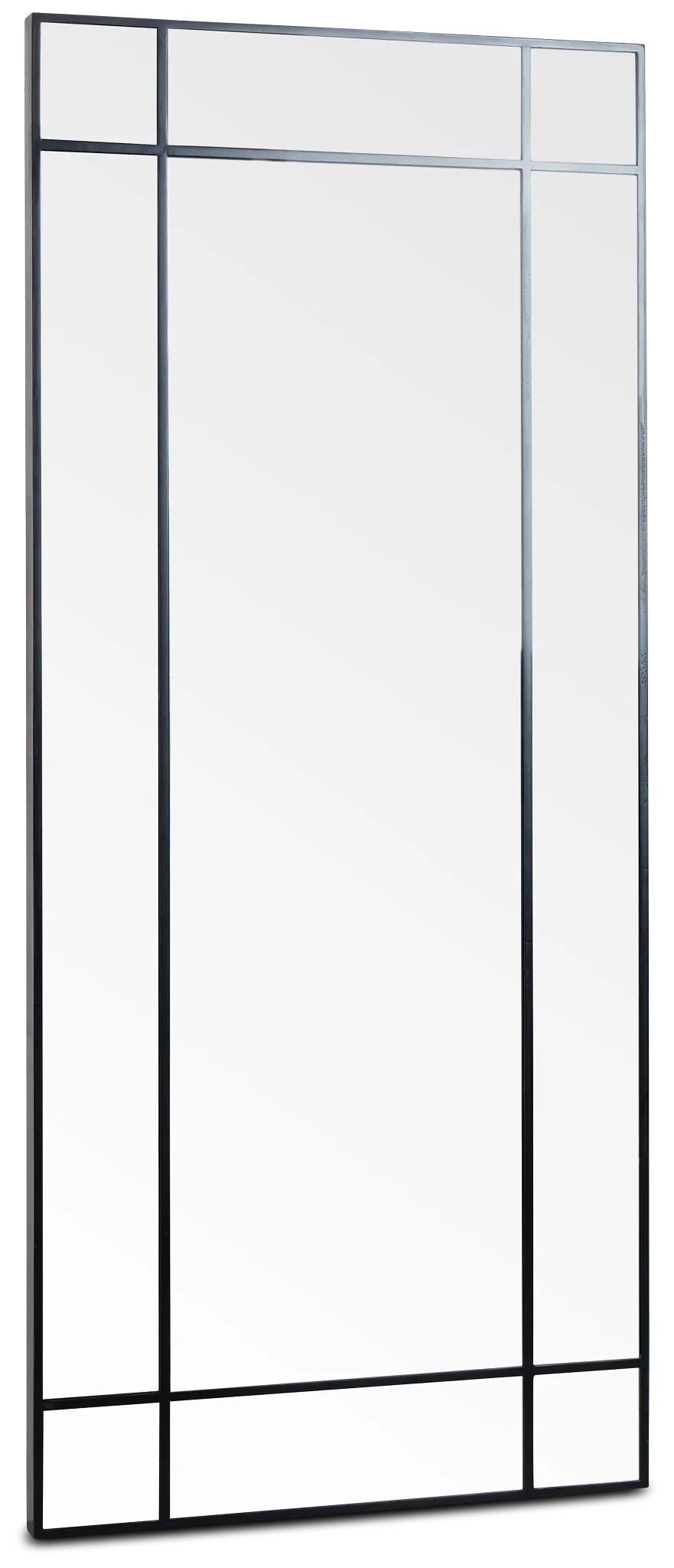 Virgil Black Wood Floor Mirror