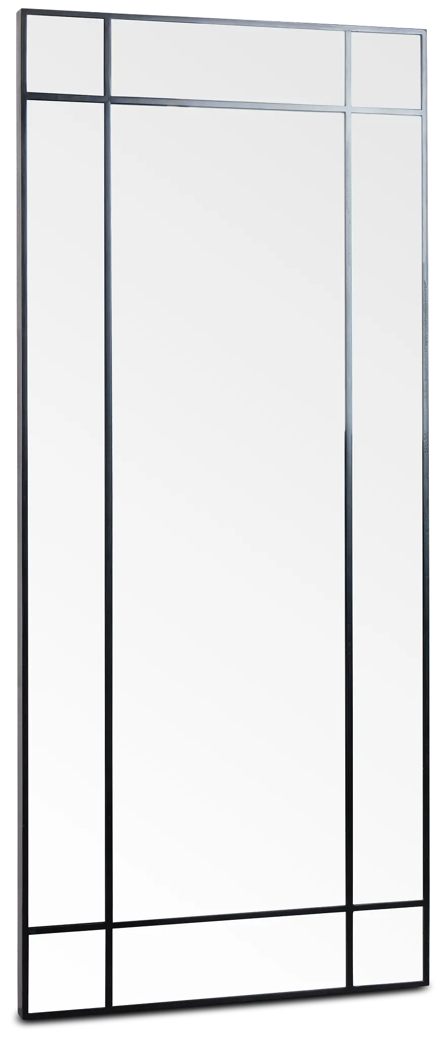 Virgil Black Wood Floor Mirror Virgil Black Wood Floor Mirror