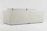 Destin Elite Ivory Fabric 2-piece Modular Sofa