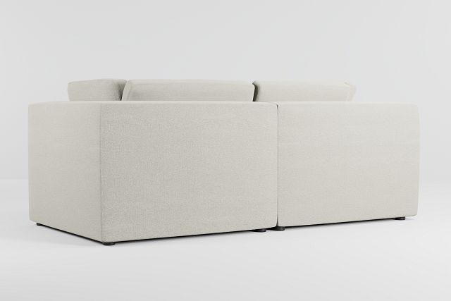 Destin Elite Ivory Fabric 2 Piece Modular Sofa