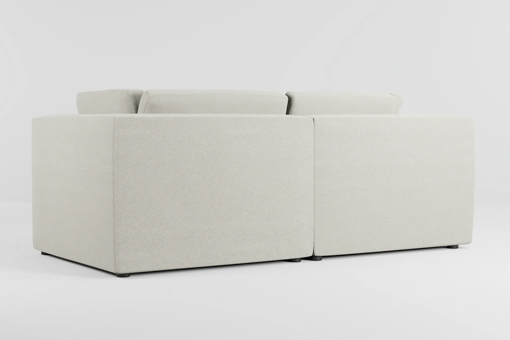Destin Elite Ivory Fabric 2-piece Modular Sofa