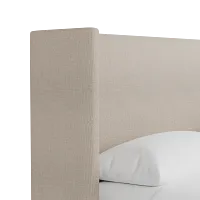 Captiva Linen Beige 48" Upholstered Shelter Bed