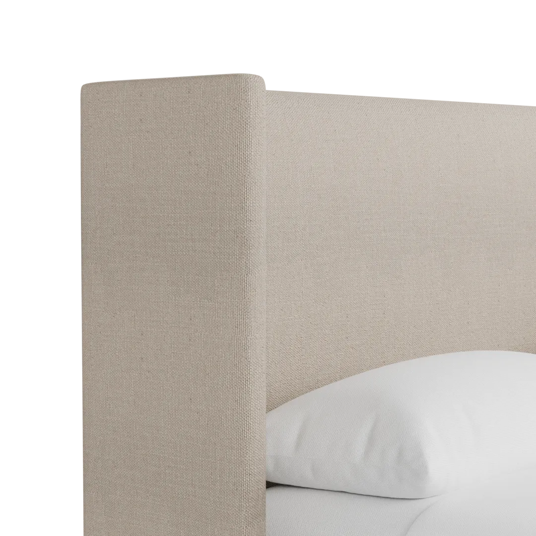 Captiva Linen Beige 48" Upholstered Shelter Bed