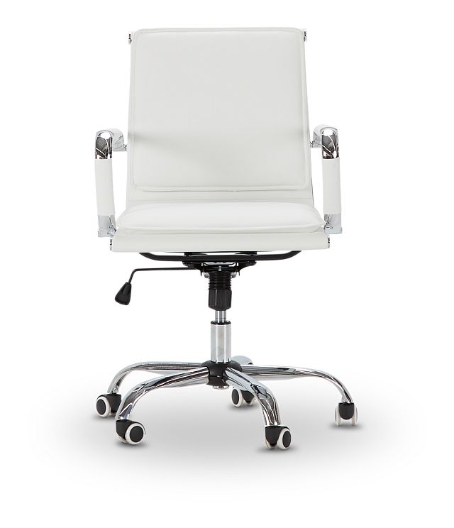 Denver White Uph Desk Chair