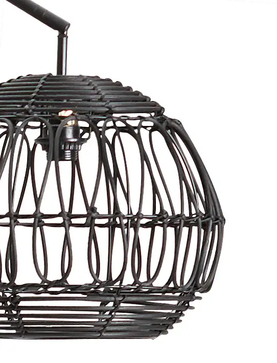 Wicker Black Rattan Arc Floor Lamp Wicker Black Rattan Arc Floor Lamp