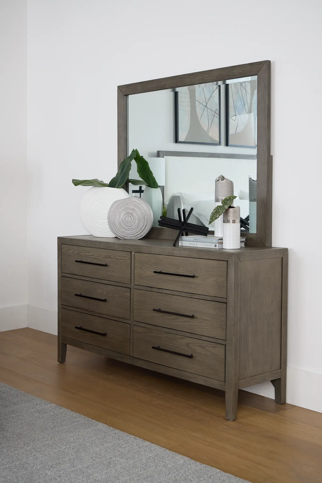 Alden Gray Dresser & Mirror Alden Gray Dresser & Mirror