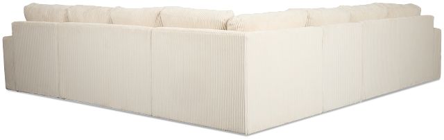 Charlie Ivory Fabric Large Right Chaise Sectional