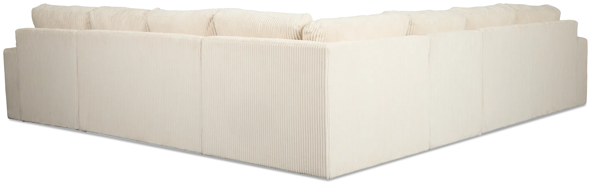 Charlie Ivory Fabric Large Right Chaise Sectional