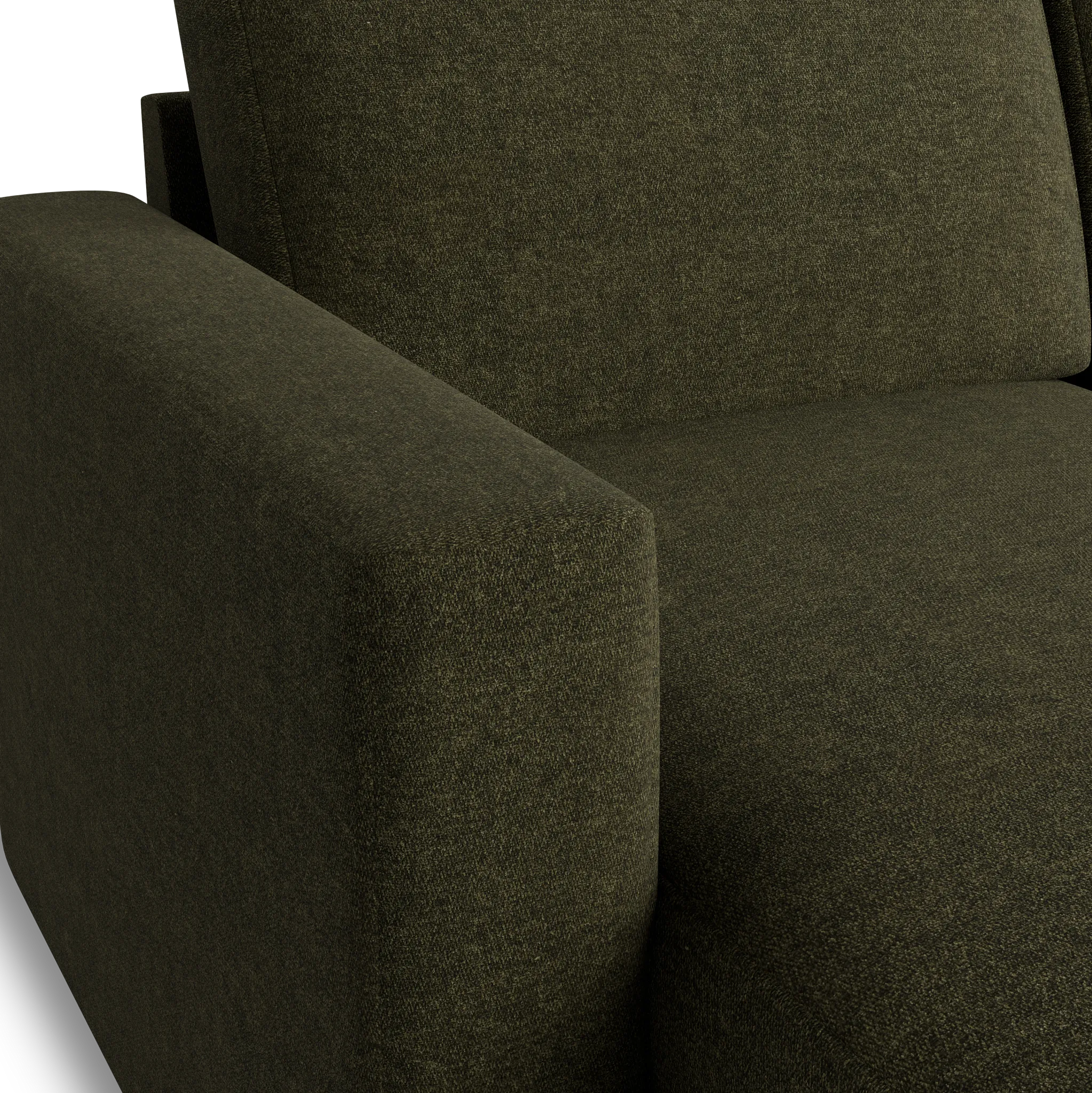 Citymod Green Fabric Small Left Chaise Sectional