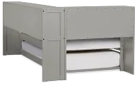 Charleston Gray Corner Bookcase Bed With Trundle