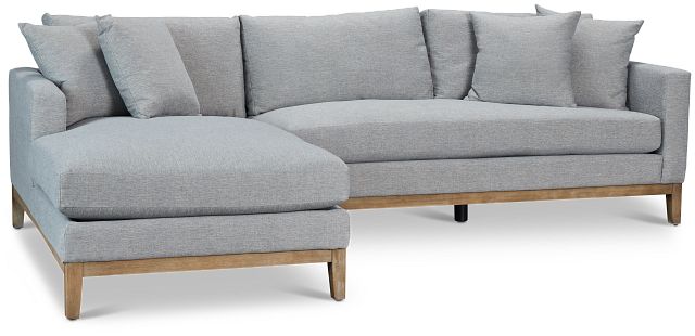 Emma Gray Fabric Left Chaise Sectional