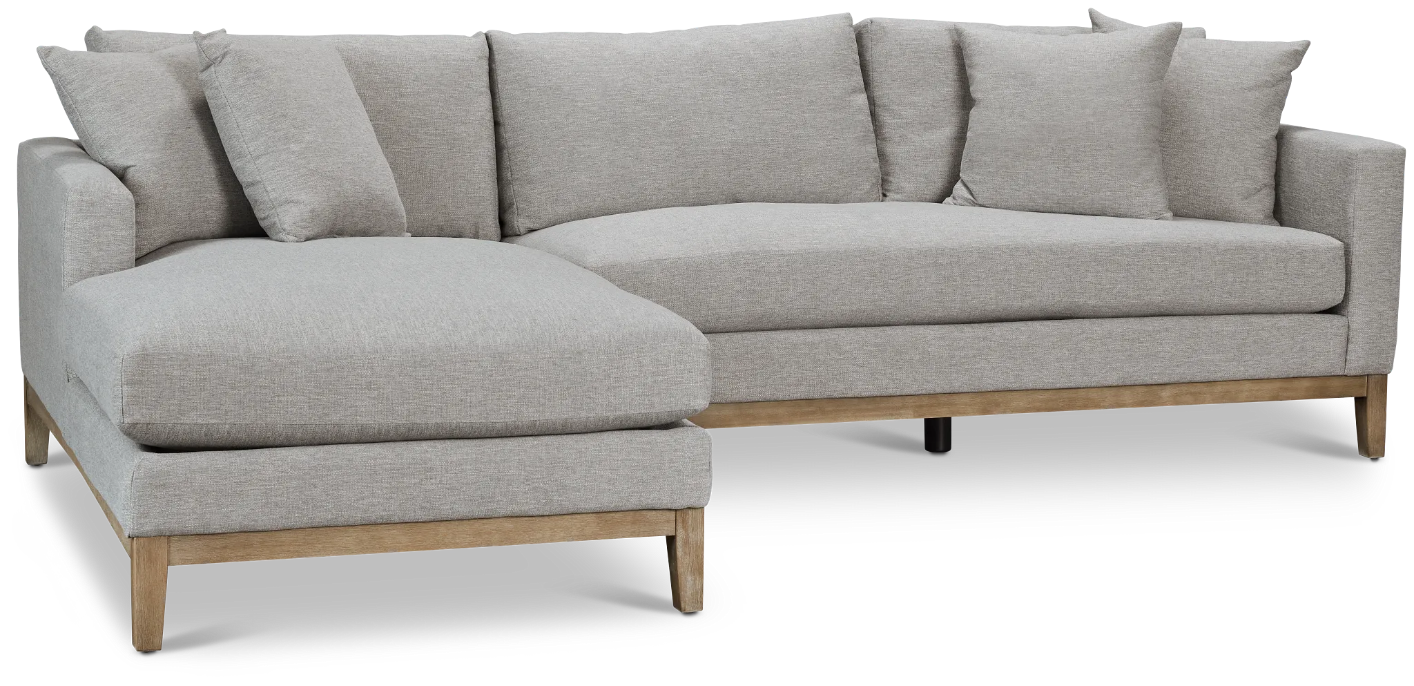 Emma Gray Fabric Left Chaise Sectional