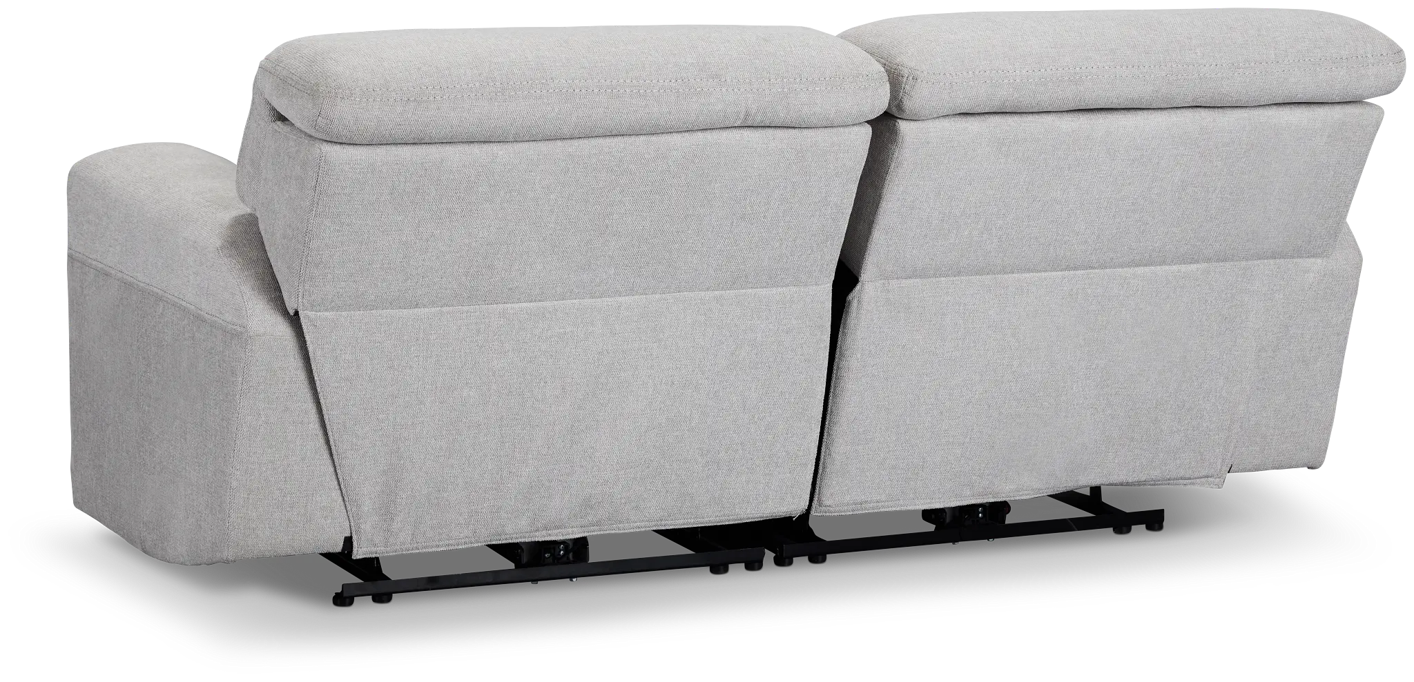 Callum Light Gray Fabric 2-piece Modular Power Reclining Sofa Callum Light Gray Fabric 2-piece Modular Power Reclining Sofa