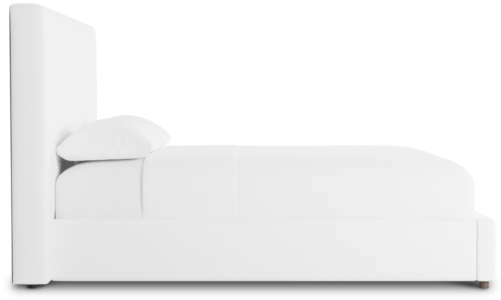 Grayton Suave White 54" Upholstered Platform Bed Grayton Suave White 54" Upholstered Platform Bed