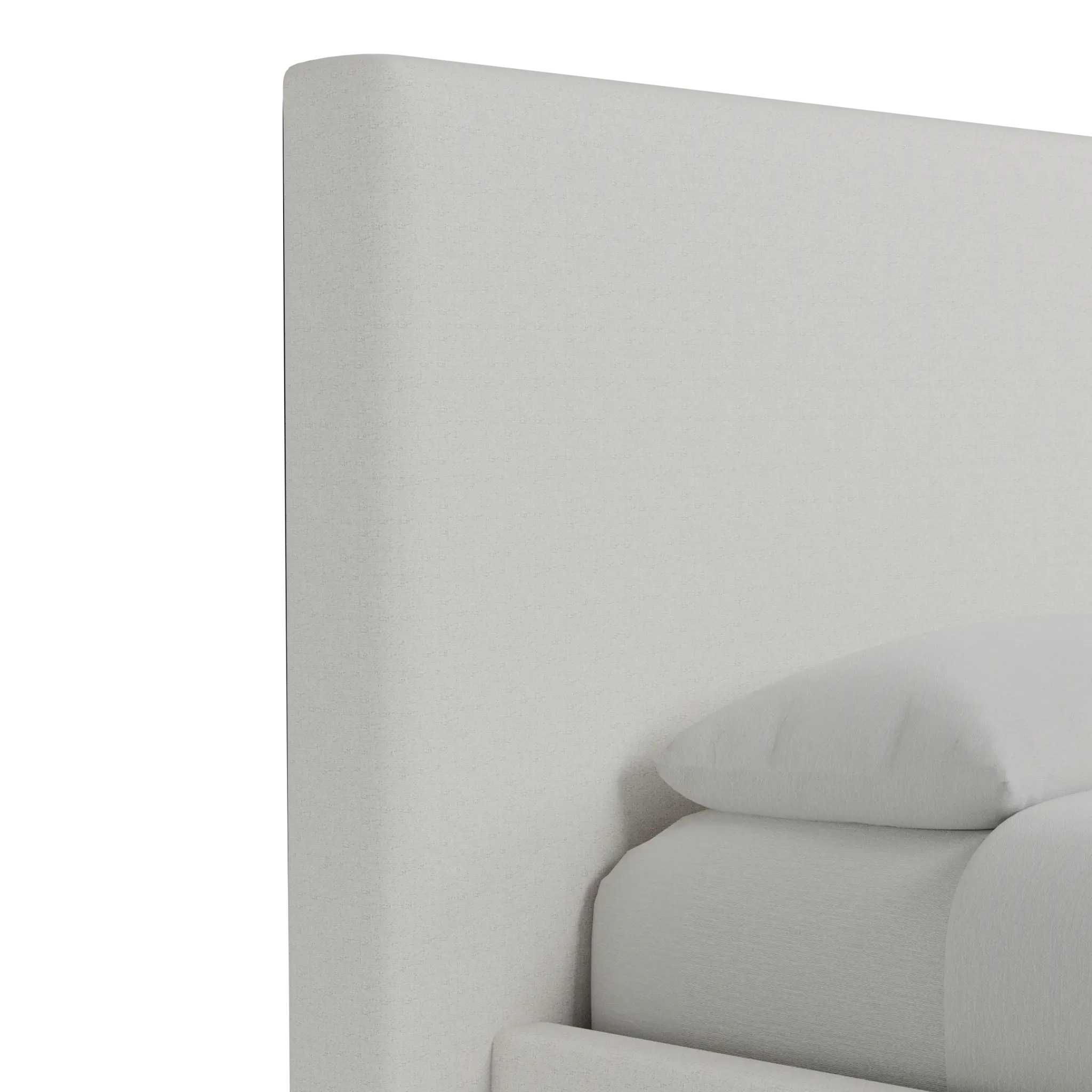 Grayton Natural Beauty Beige 54" Upholstered Platform Bed Grayton Natural Beauty Beige 54" Upholstered Platform Bed