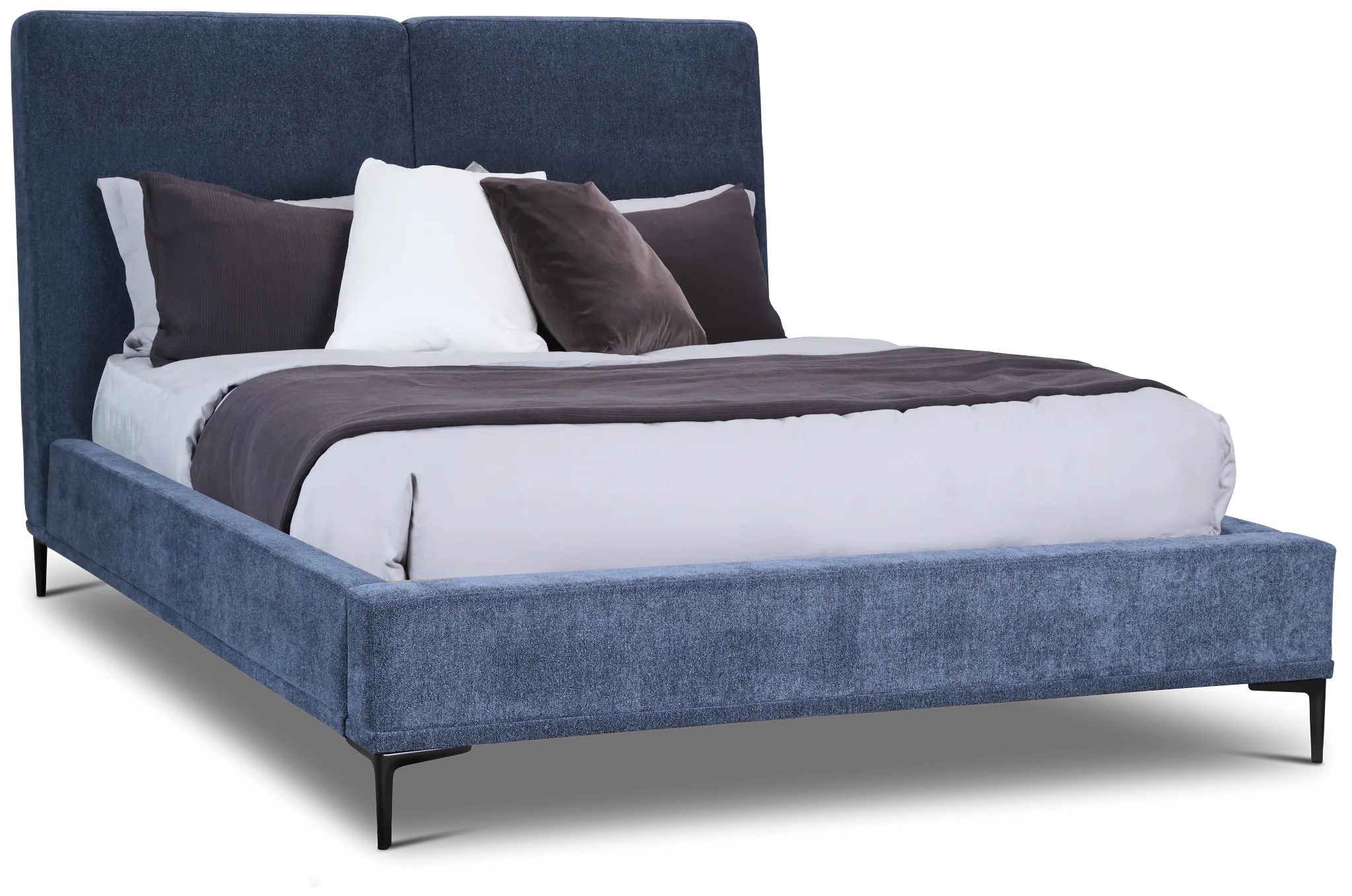 Emit Dark Blue Uph Panel Bed