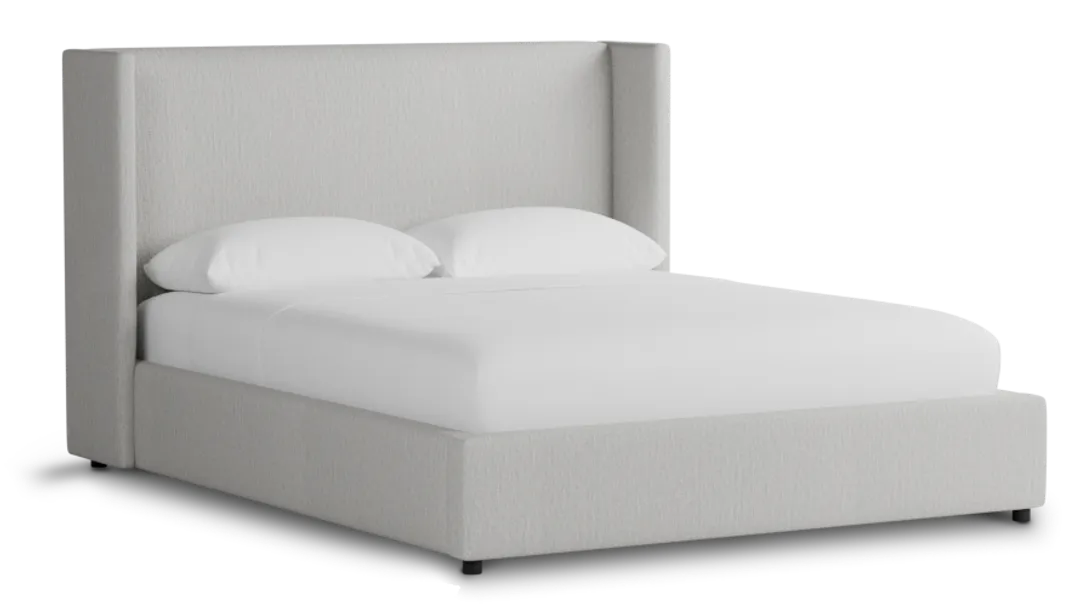 Captiva Delray Pewter 48" Upholstered Shelter Bed