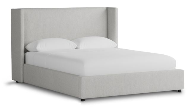 Captiva Delray Pewter 48" Upholstered Shelter Bed