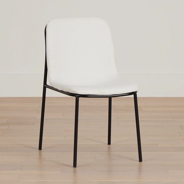 Palos White Upholstered Side Chair