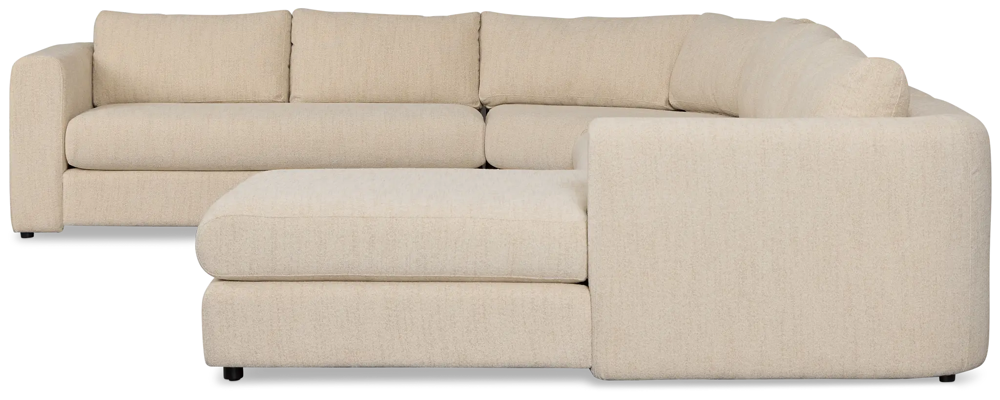 Alma Light Beige Fabric Medium Right Chaise Wedge Sectional Alma Light Beige Fabric Medium Right Chaise Wedge Sectional