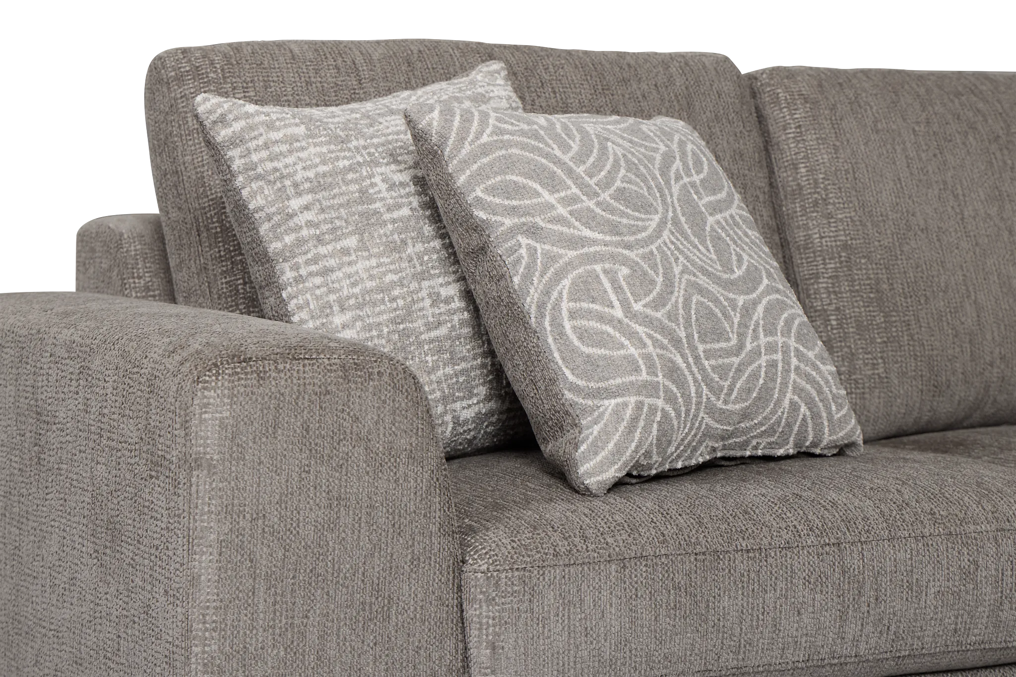 Blakely Gray Fabric Medium 2-arm Left Facing Sleeper Sectional